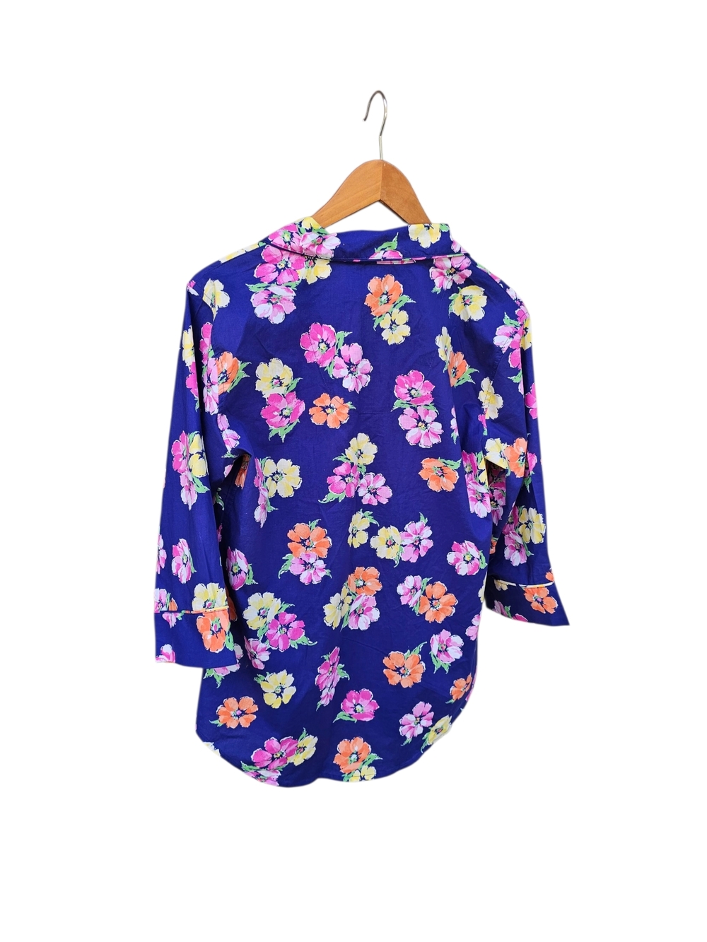 NWT Lauren Ralph Lauren Purple Floral Button Down Sleepwear Top (Only) Size M - Picture 7 of 9